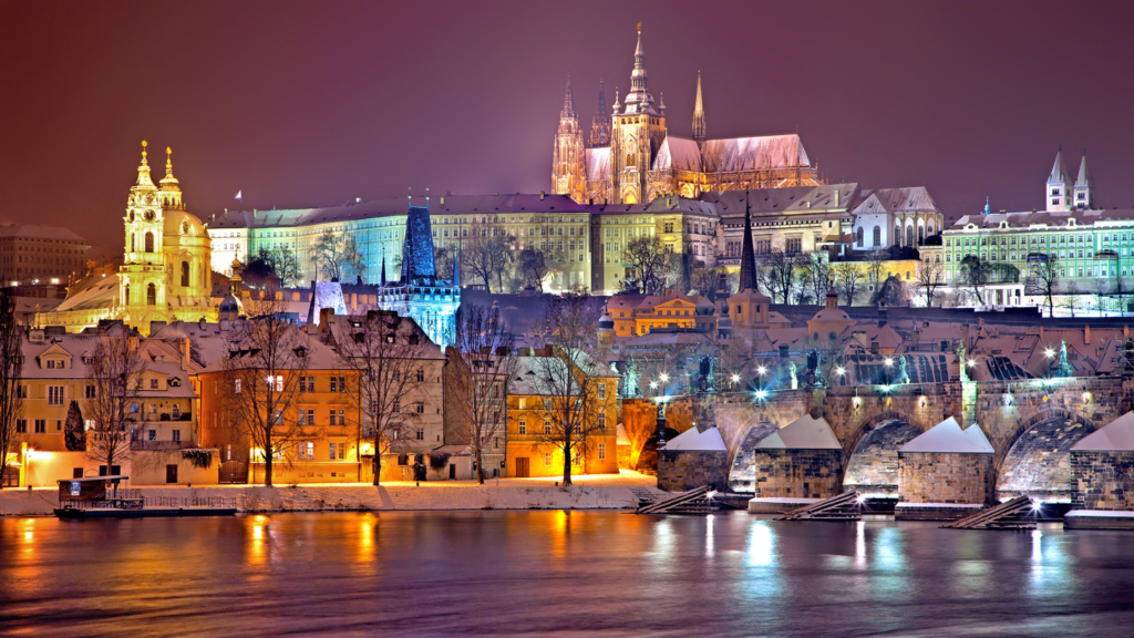 Praga w Nocy - Miasto Świateł